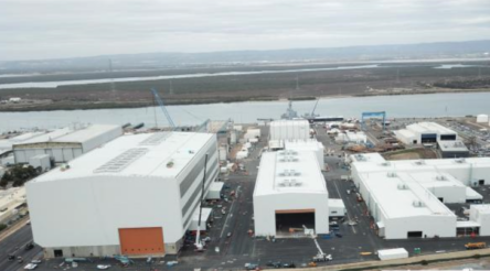 Image for Work nearing completion on giant ship building hall
