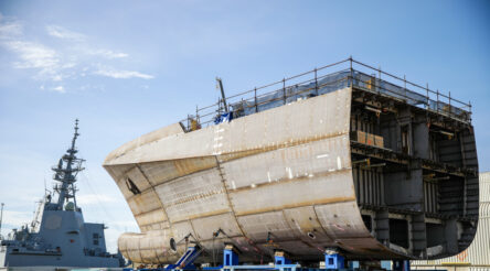 Image for Hull joined in milestone for Osborne shipyard (VIDEO)