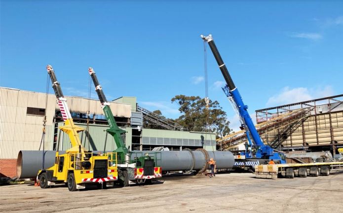 Rotary kiln arrives at Coldrey coal technology demonstration site