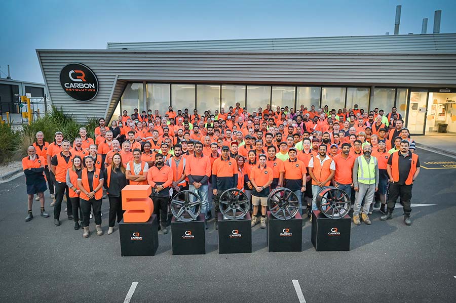 One-piece composite wheel manufacturer Carbon Revolution has marked the sale of its 50,000th wheel at the company’s Waurn Ponds factory.