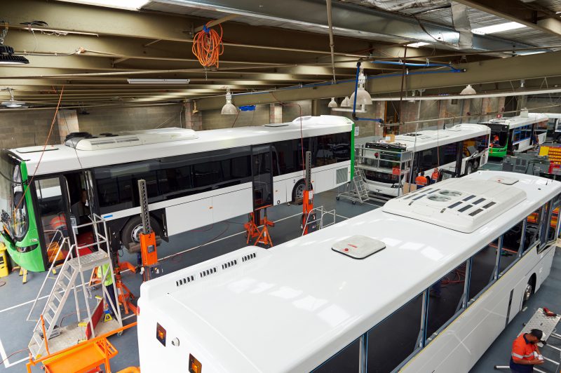The first two electric buses have come off the line at Volgren’s Dandenong South factory, with these to be delivered under a contract scheduled to bring 36 battery electric buses (BEBs) and over 100 hybrid buses into service in Melbourne by mid-2025.