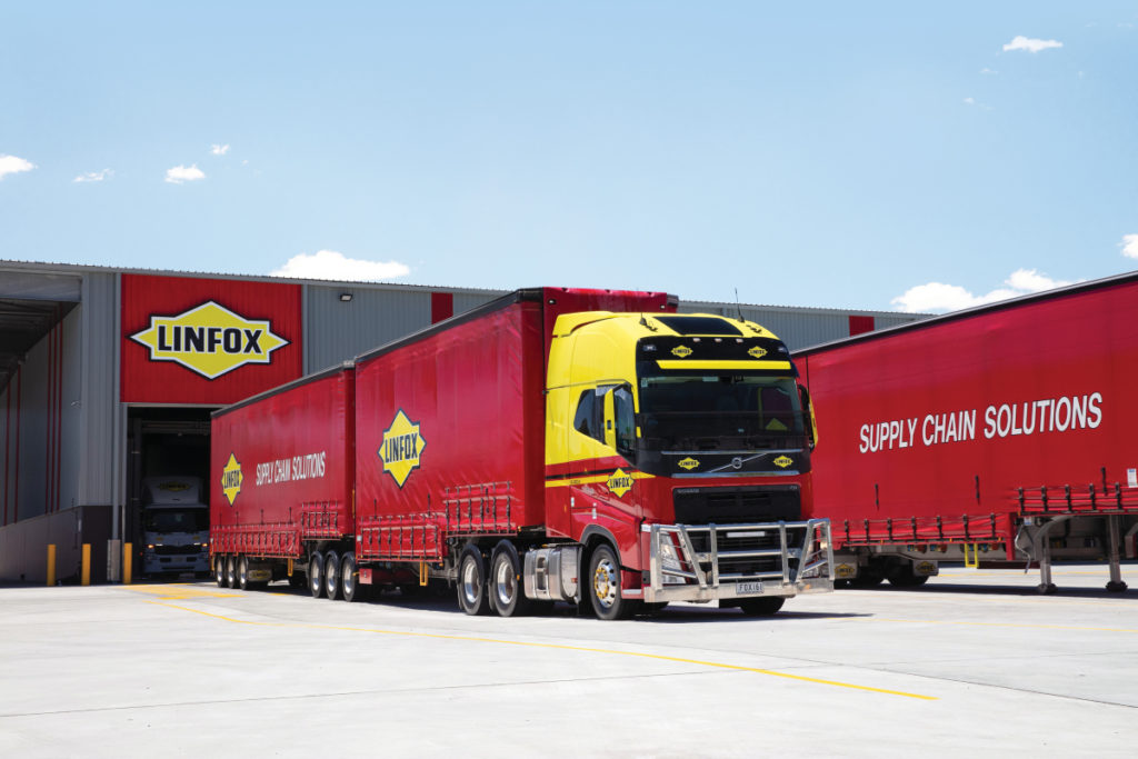Linfox to field electric truck for Coles