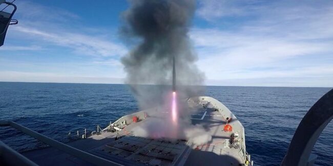 HMAS HOB Missile Firing
