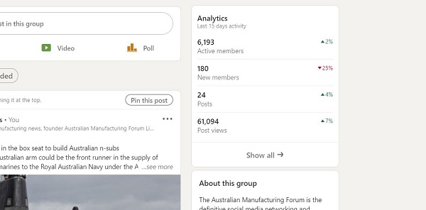 How good is the Australian Manufacturing Forum Linkedin group?