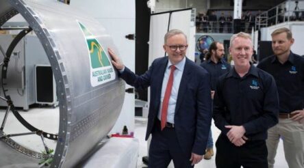 Image for Gilmour shows off its Eris rocket to PM Albanese