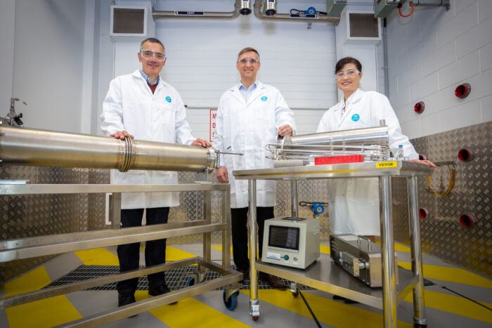 John Christian and Vicky with large CSM reactor