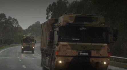 Image for Australian Army runs autonomous highway truck convoy