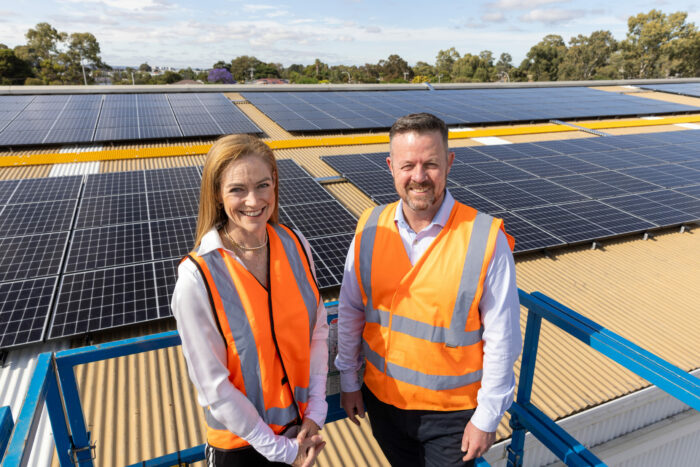 (L-R) Detmold Group CEO Sascha Detmold Cox & Tindo Solar CEO Richard Petterson.