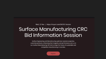 Image for Search for industry partners for a Surface Manufacturing CRC
