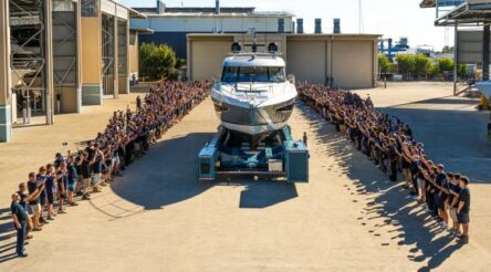 Image for Staff celebrate as Riviera launches its 6000th boat