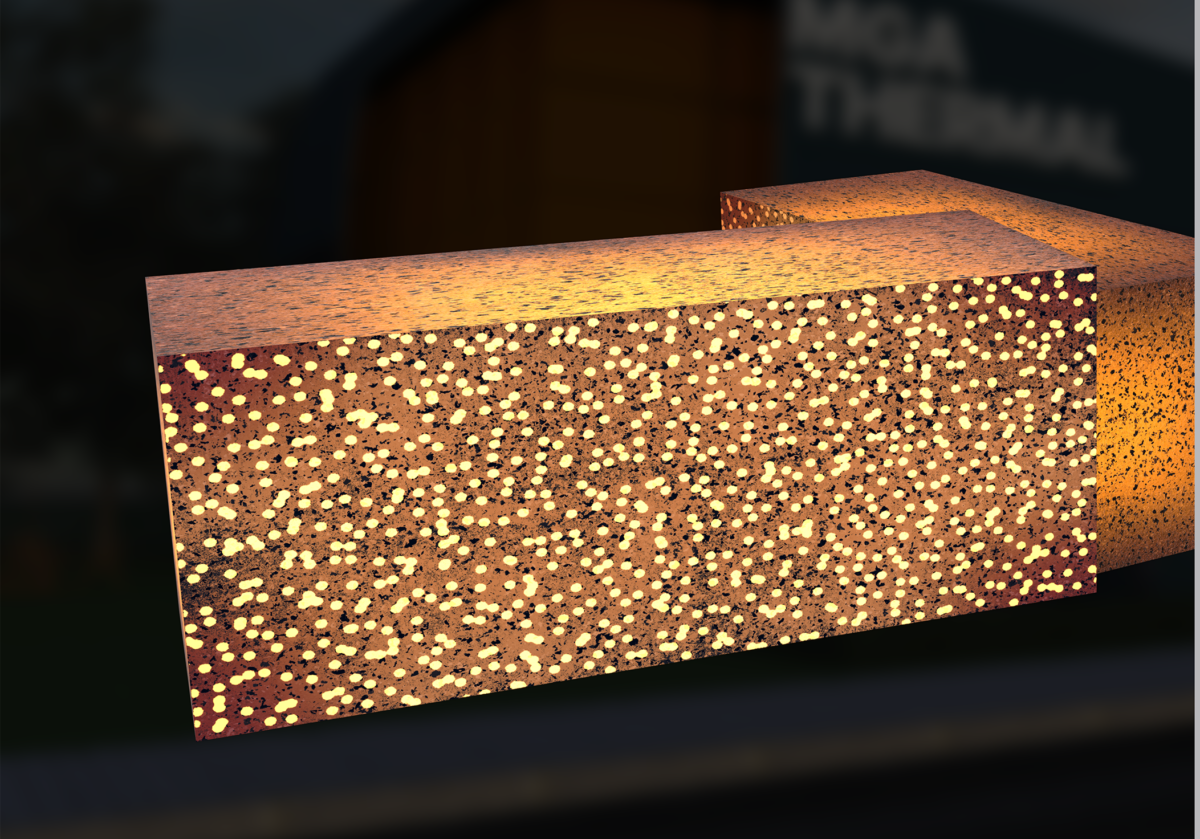 Metal Alloy Particles in Blocks