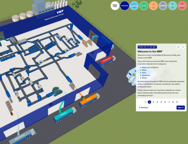 Visy recycling facility virtual tour