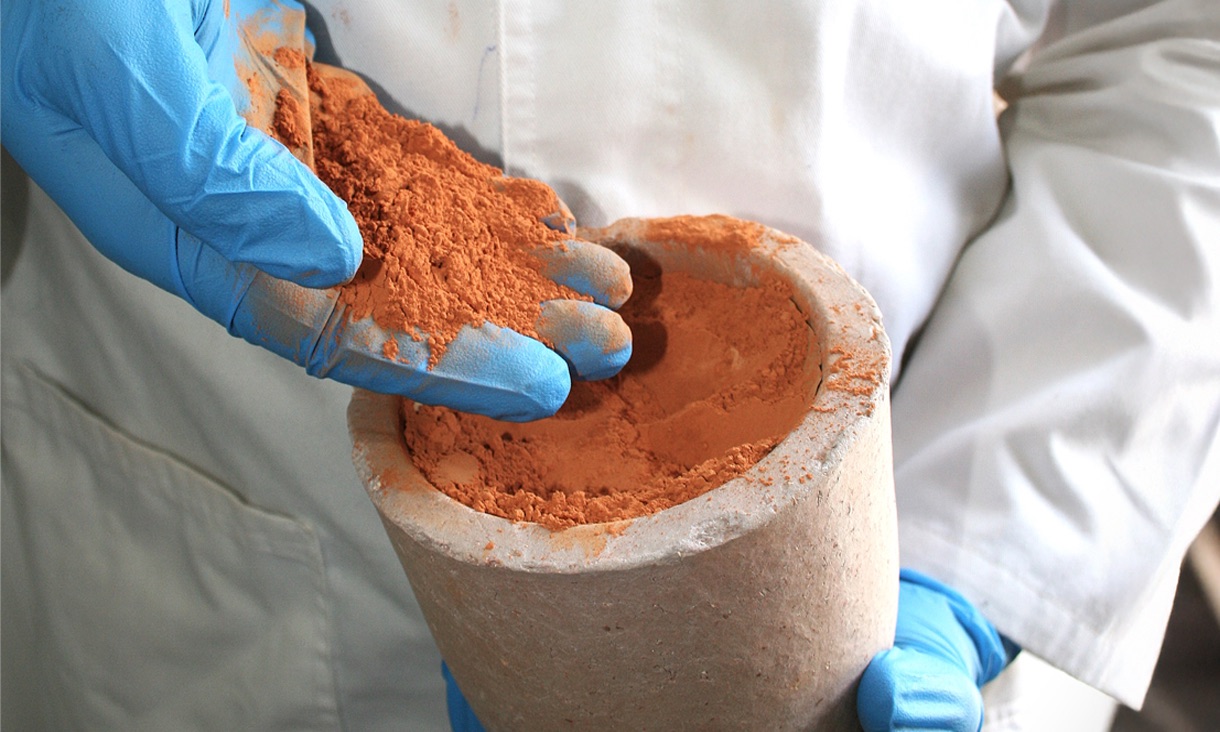 CalcinedClayInCrucible