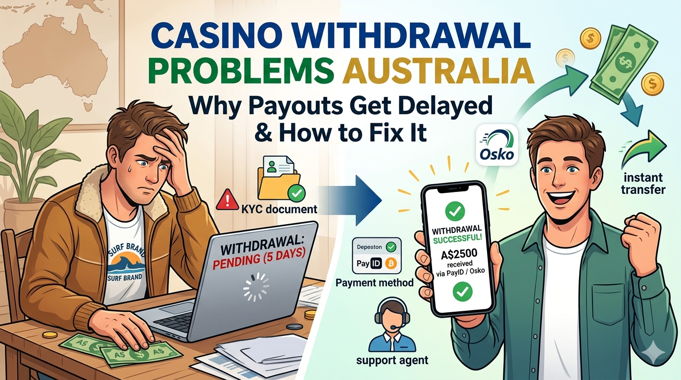 Casino Withdrawal Problems Australia — Why Payouts Get Delayed & How to Fix It Casino Withdrawal Problems Australia — Why Payouts Get Delayed & How to Fix It